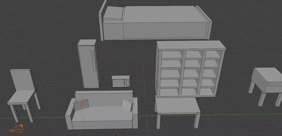 cheap furniture for your poets Low-poly 3D model