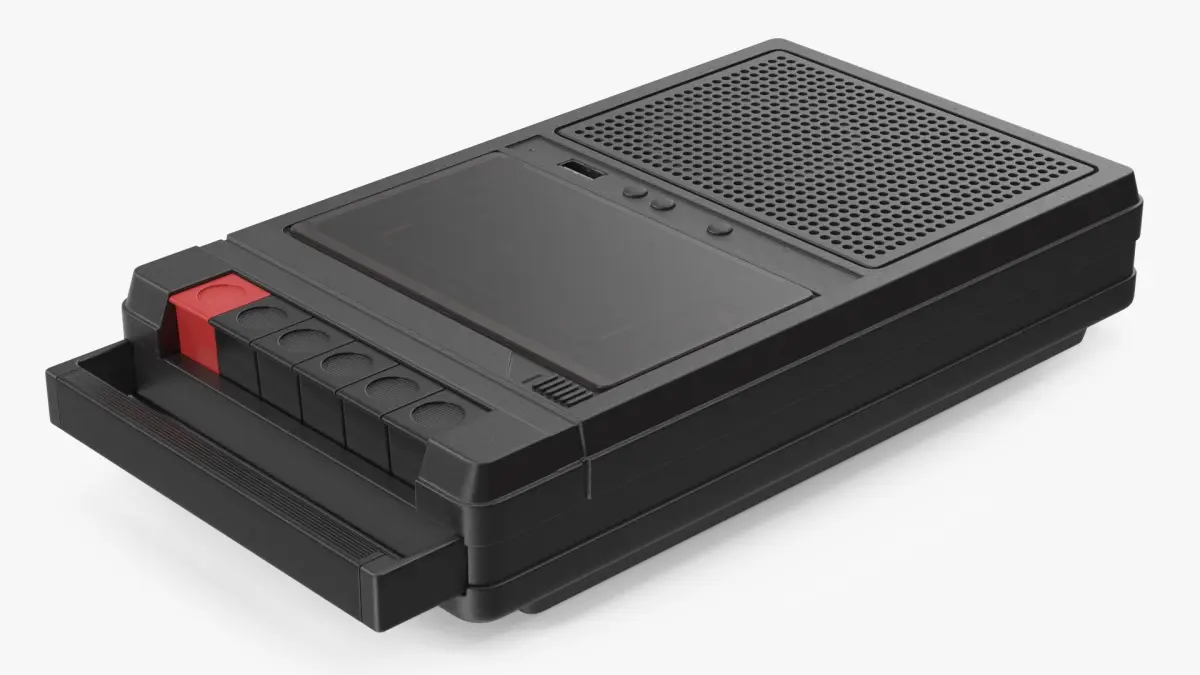 Electronic Cassette Deck Recorder 3D model