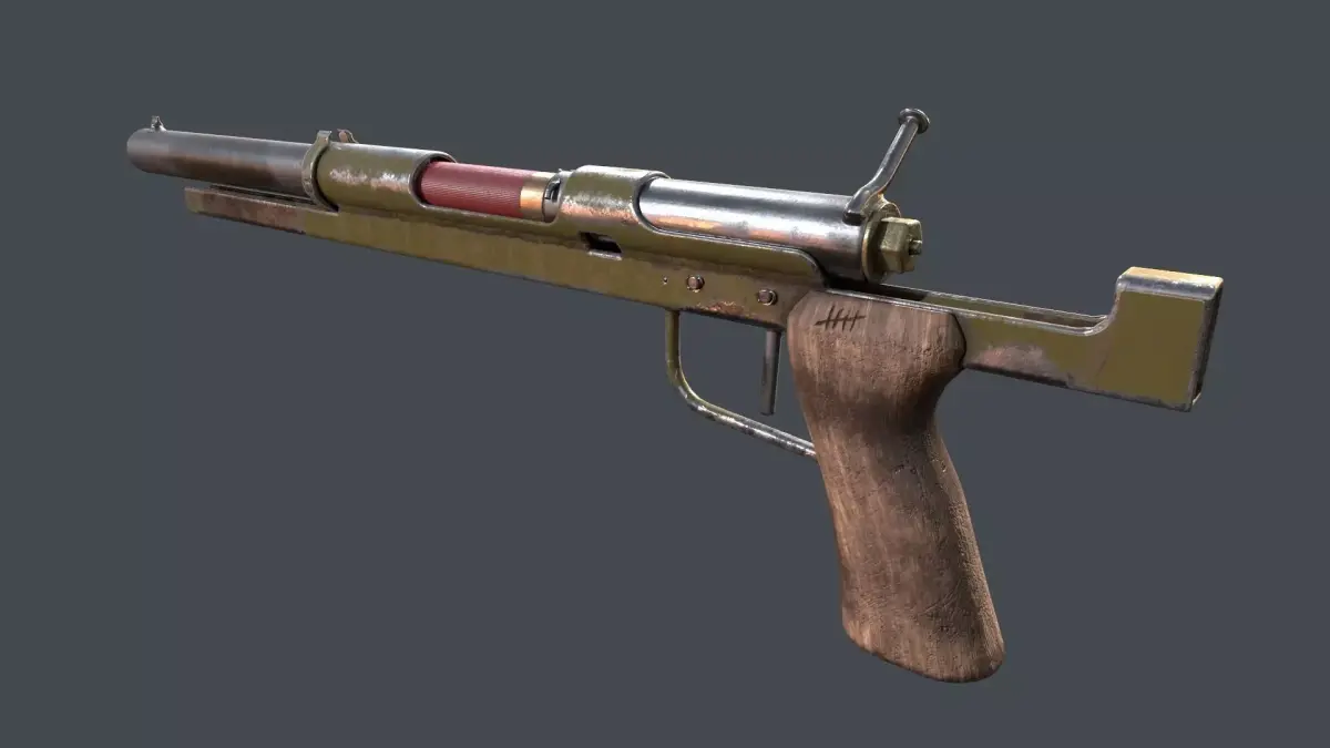 12 gauge profile shotgun Low-poly 3D model