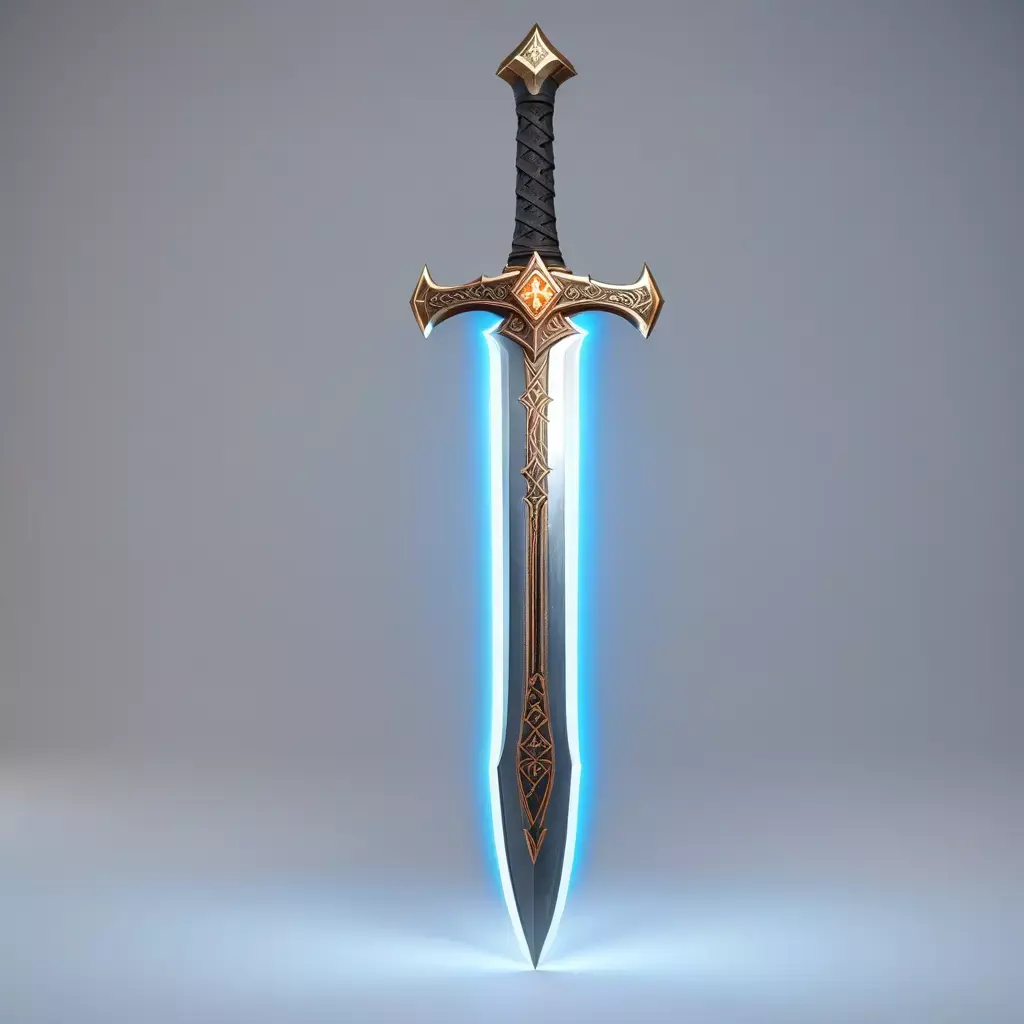 Enchanted Sword with Glowing Runes 3D model