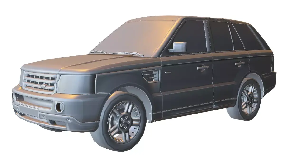 Luxury SUV Car Low-poly 3D model