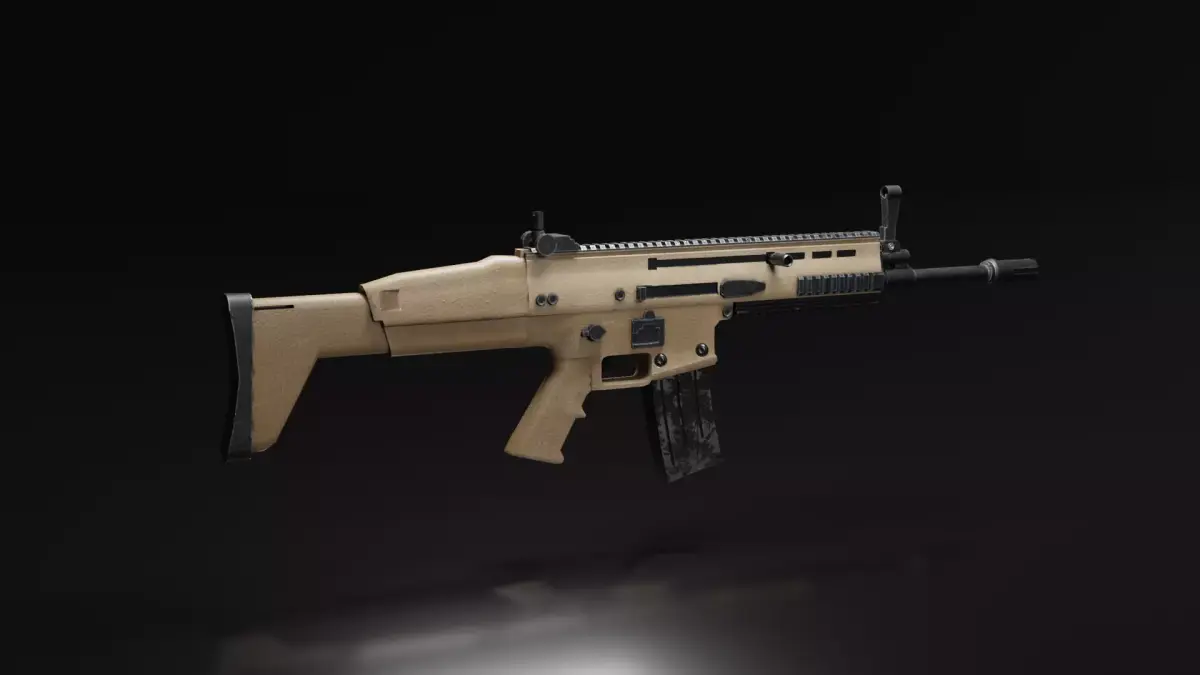 scarl-h assault rifle Low-poly 3D model