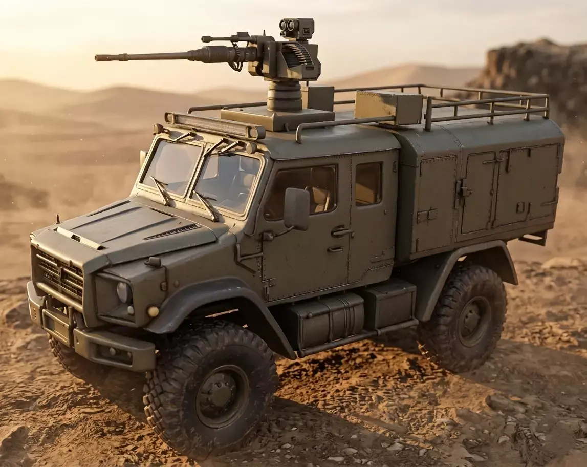 Military Tactical Armored Vehicle Low-poly 3D Model 3D model