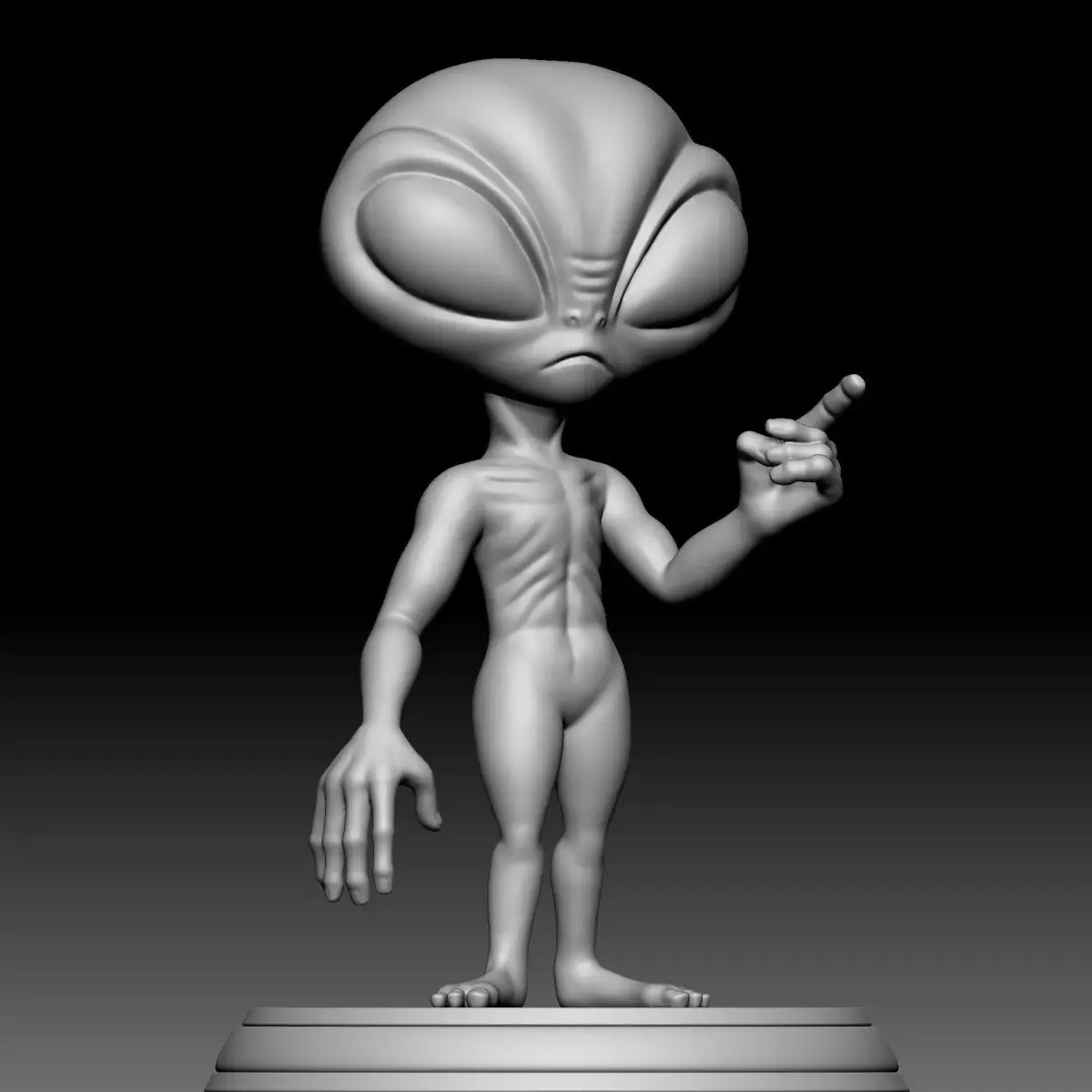 Alien Statue - 020 3D print model