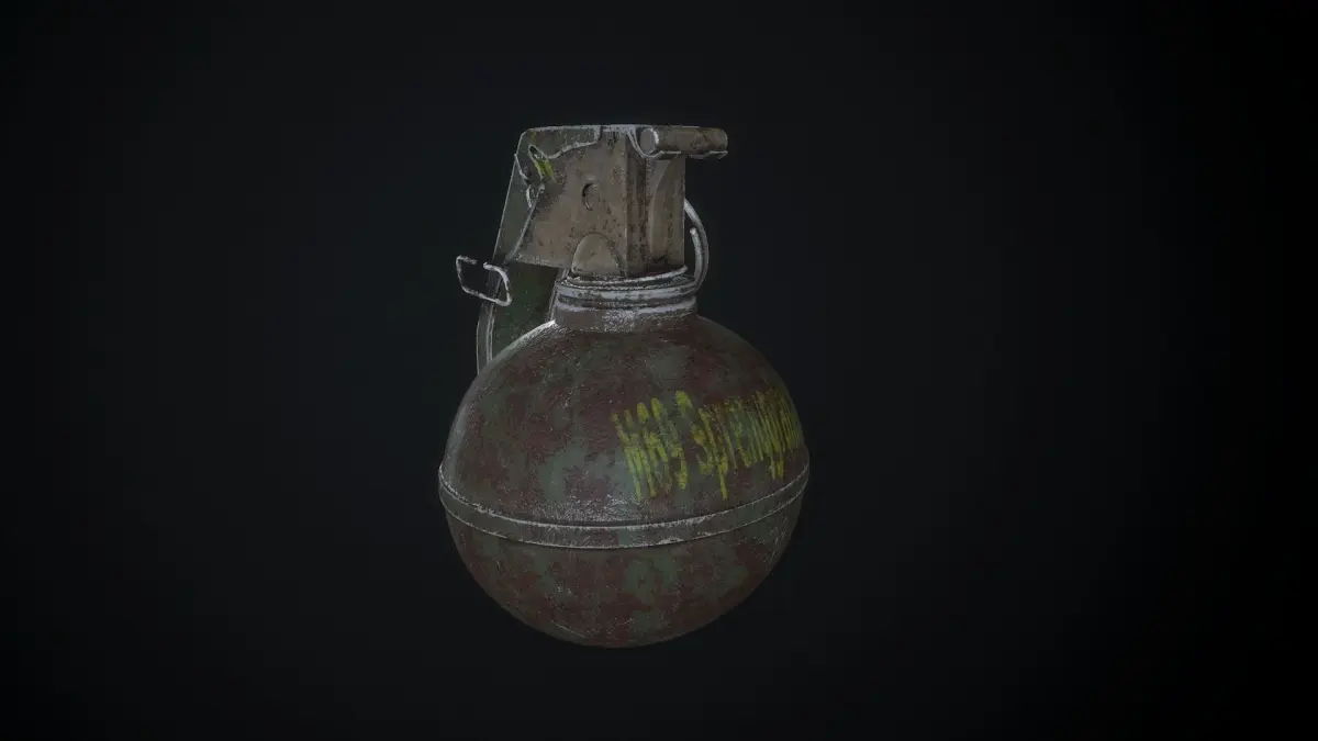 M68 Grenade Low poly Photorealistic Low-poly 3D model