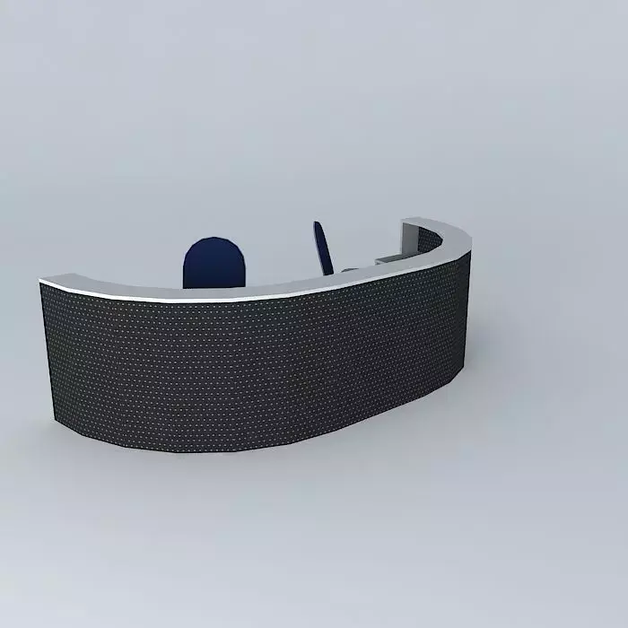 Curved counter 180  Elongated for 2 seats Free 3D model