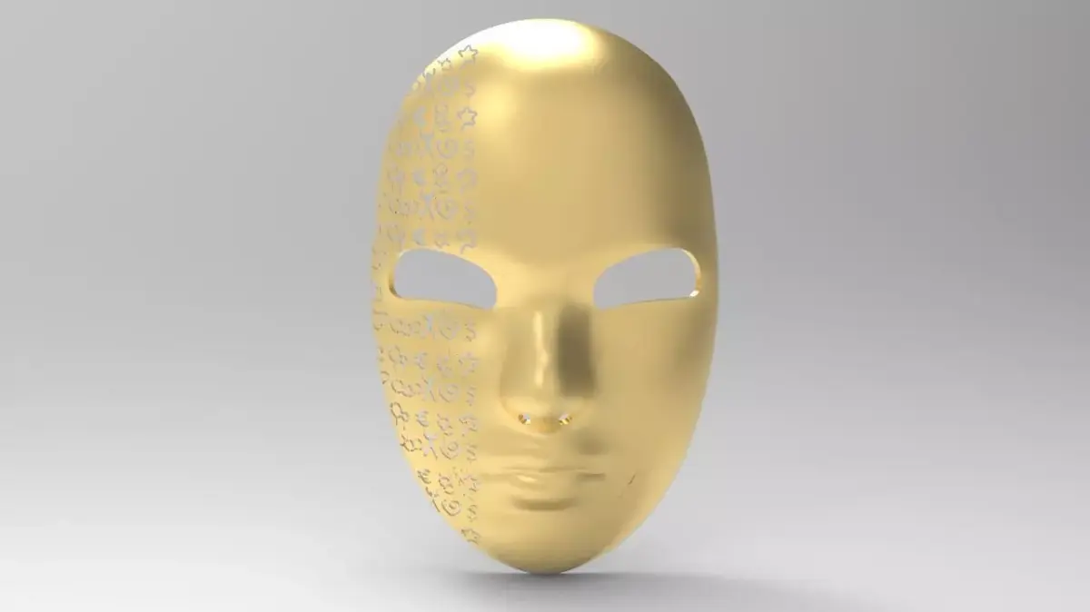 mask to cover the face Low-poly 3D model