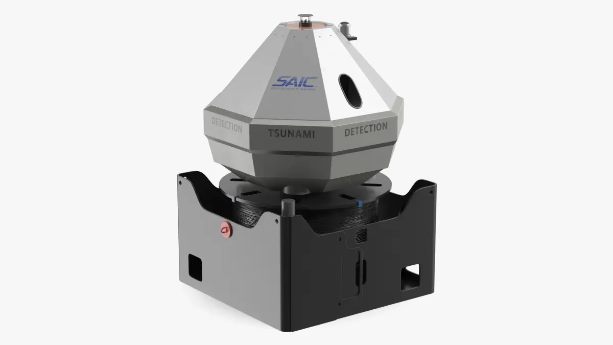 SAIC Marine Sensor Station with Cable Spool 3D model