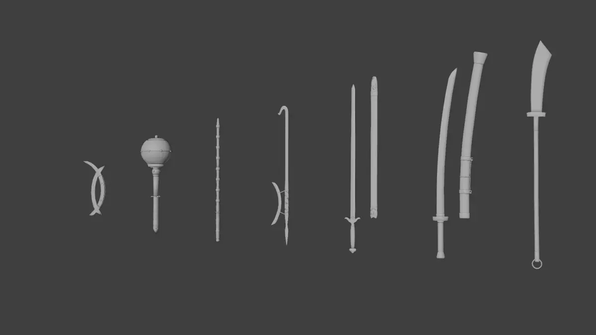 Wushu Weapons Collection 3D model