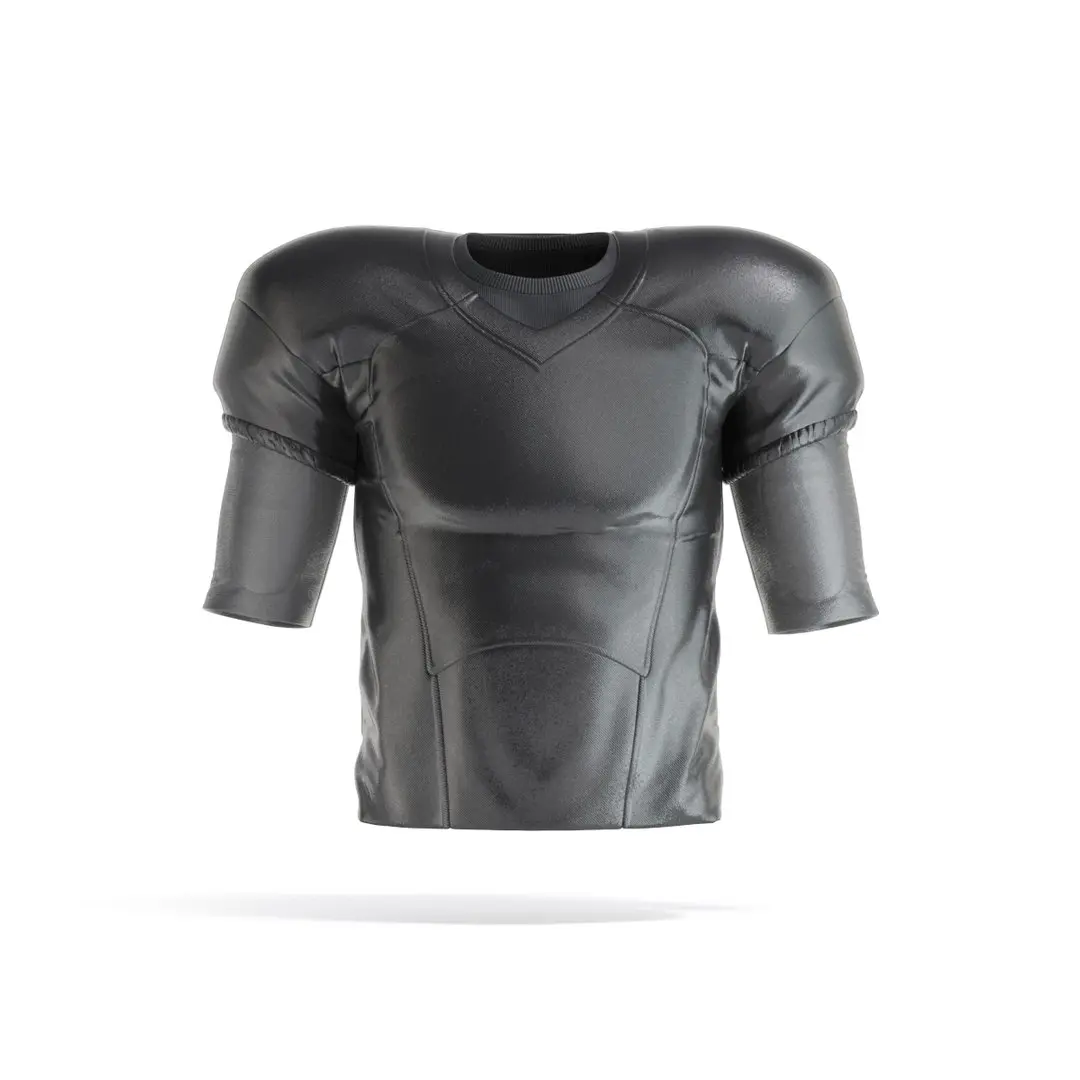 Black American Football Jersey - protect quarterback player uniform 3D model