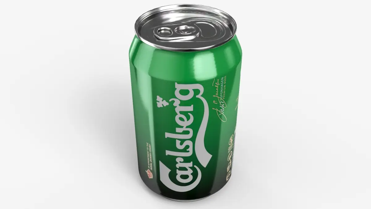 Beverage Can 330 ml Carlsberg 3D model