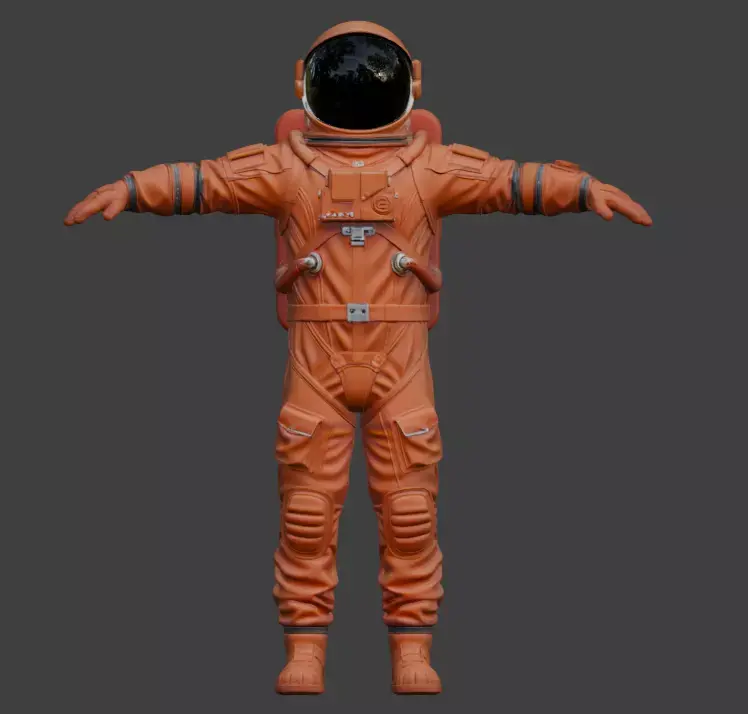 Realistic Astronaut Space Suit 3D model 10