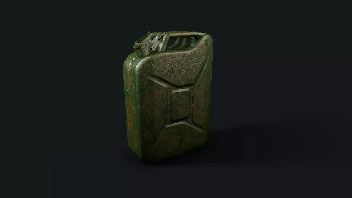 Jerrycan 20L Wehrmacht Low-poly 3D model