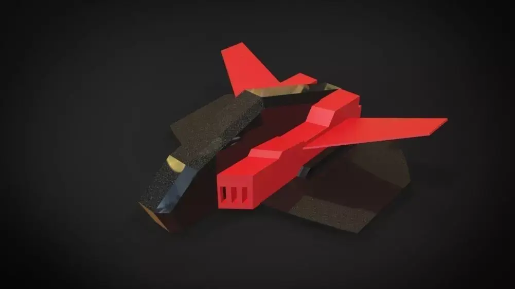 Spaceship VR11 Low-poly 3D model