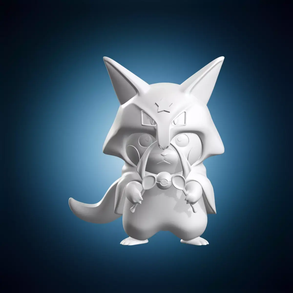 Pikachu Alakazam Cosplay Figurine 3D print model