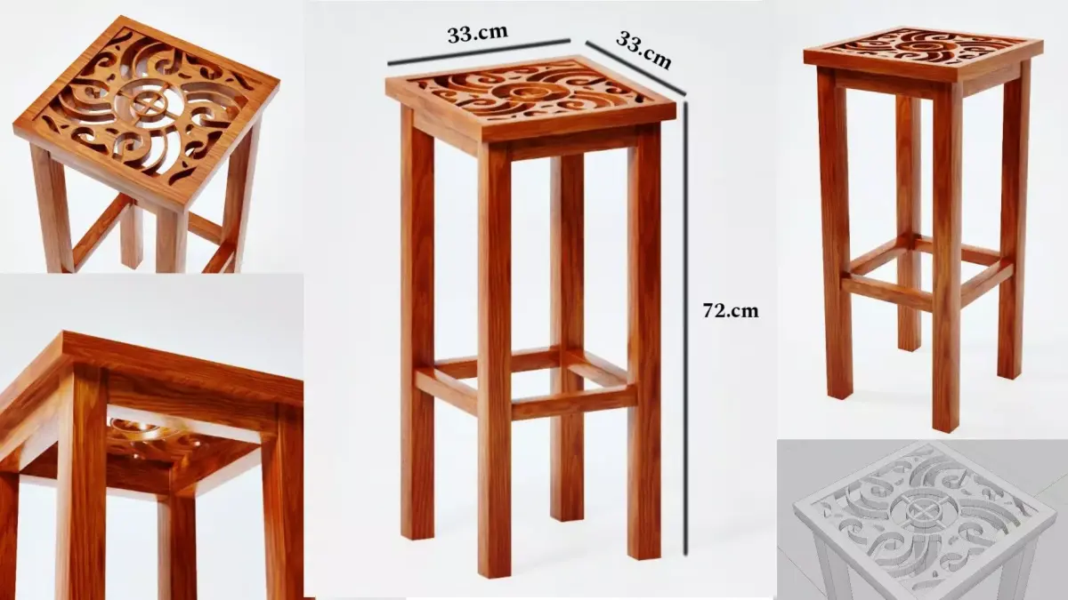 Interior Furniture Stool  3D model purchase