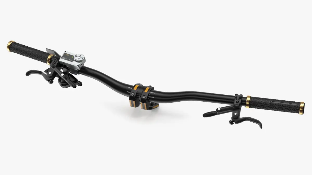 MTB Handlebar with Shift and Info Unit Black-Gray 3D model