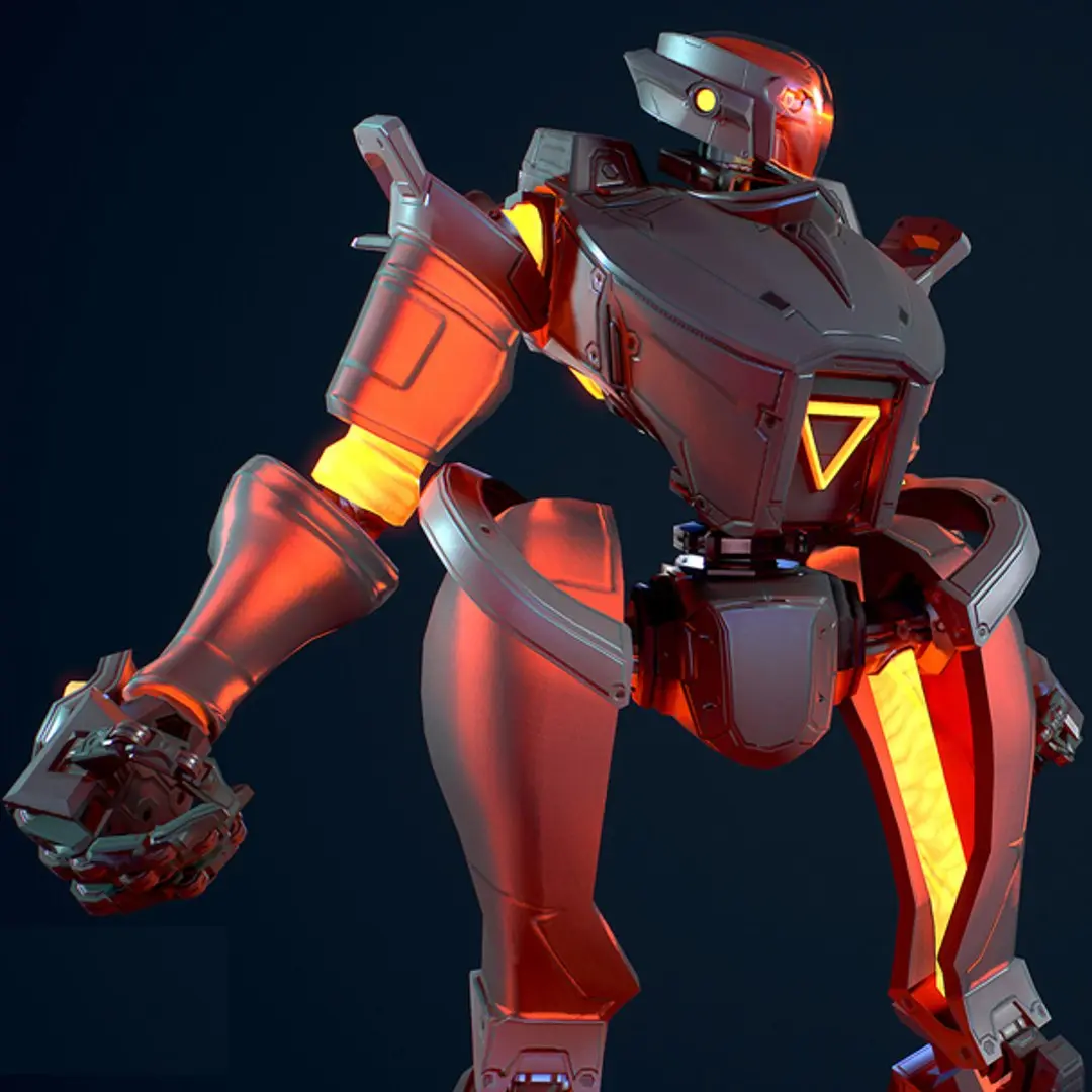 Desai Bot Anim Rig 3D model