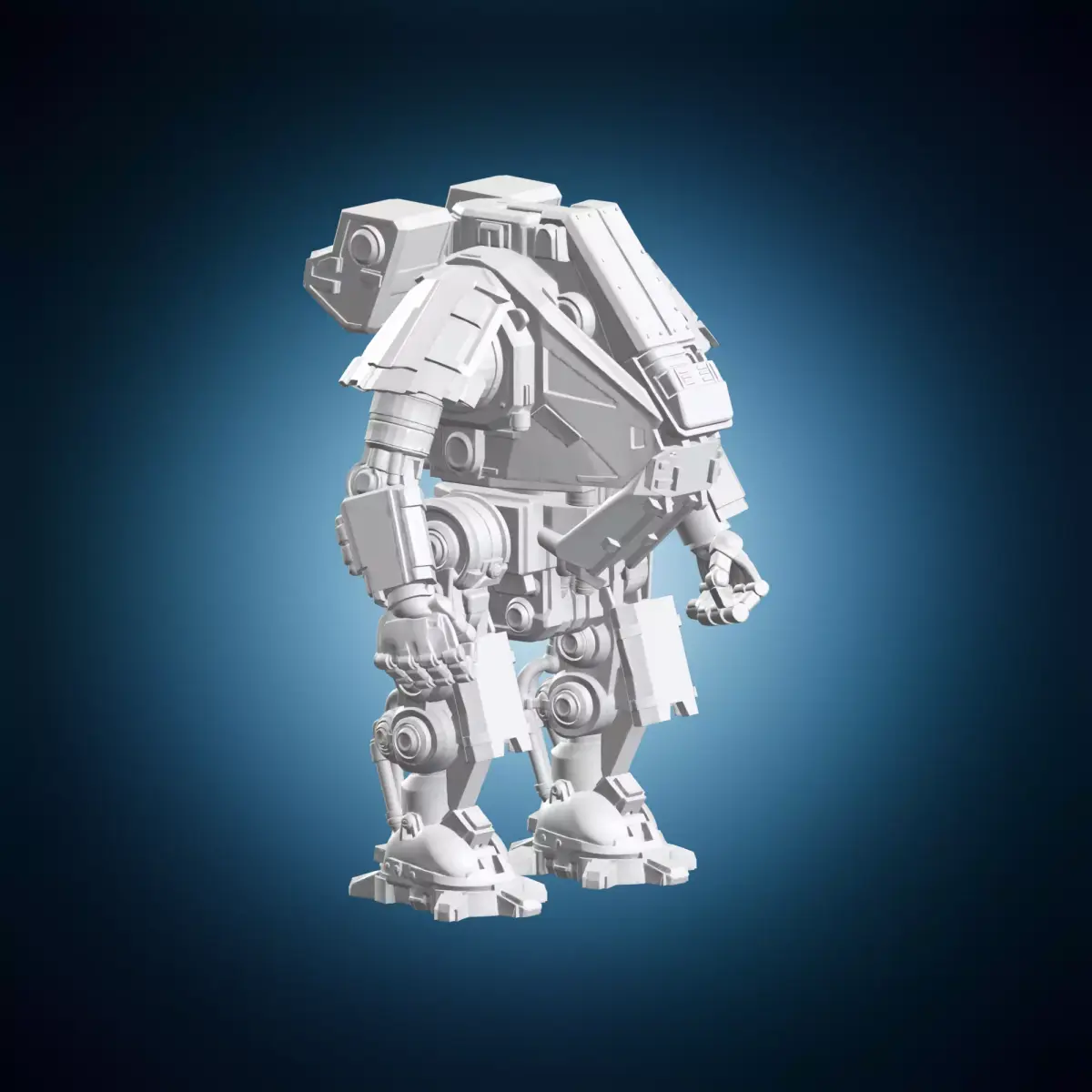 Sci-Fi Combat Mech Robot Miniature 3D print model