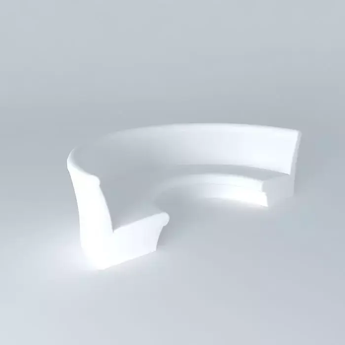 sofa curved bench Free 3D model