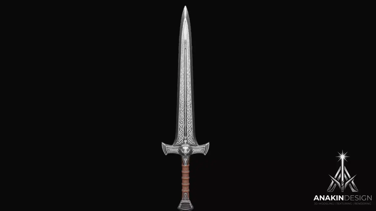 Dwarf Sword  3D Model Low-poly 3D model