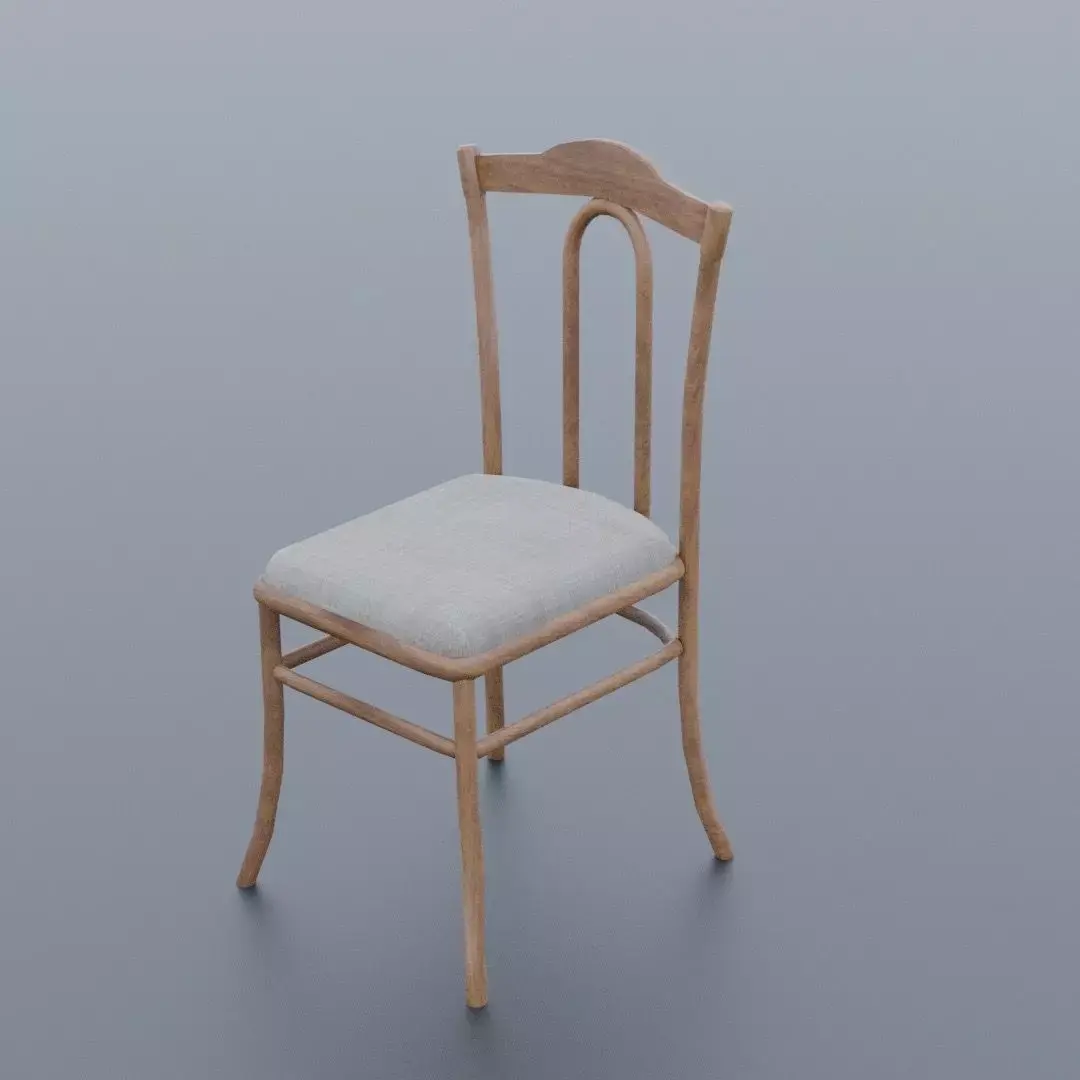 Wooden Kitchen Chair Free 3D model