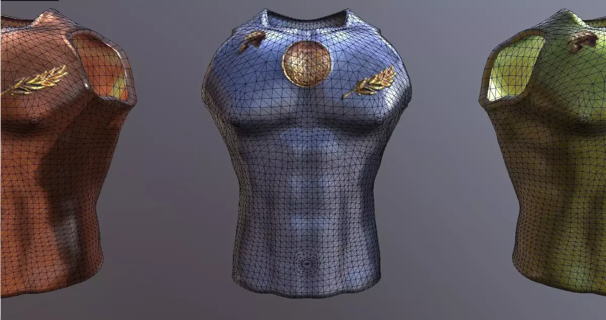 Spartan Chestplate - Game Asset Low-poly 3D model