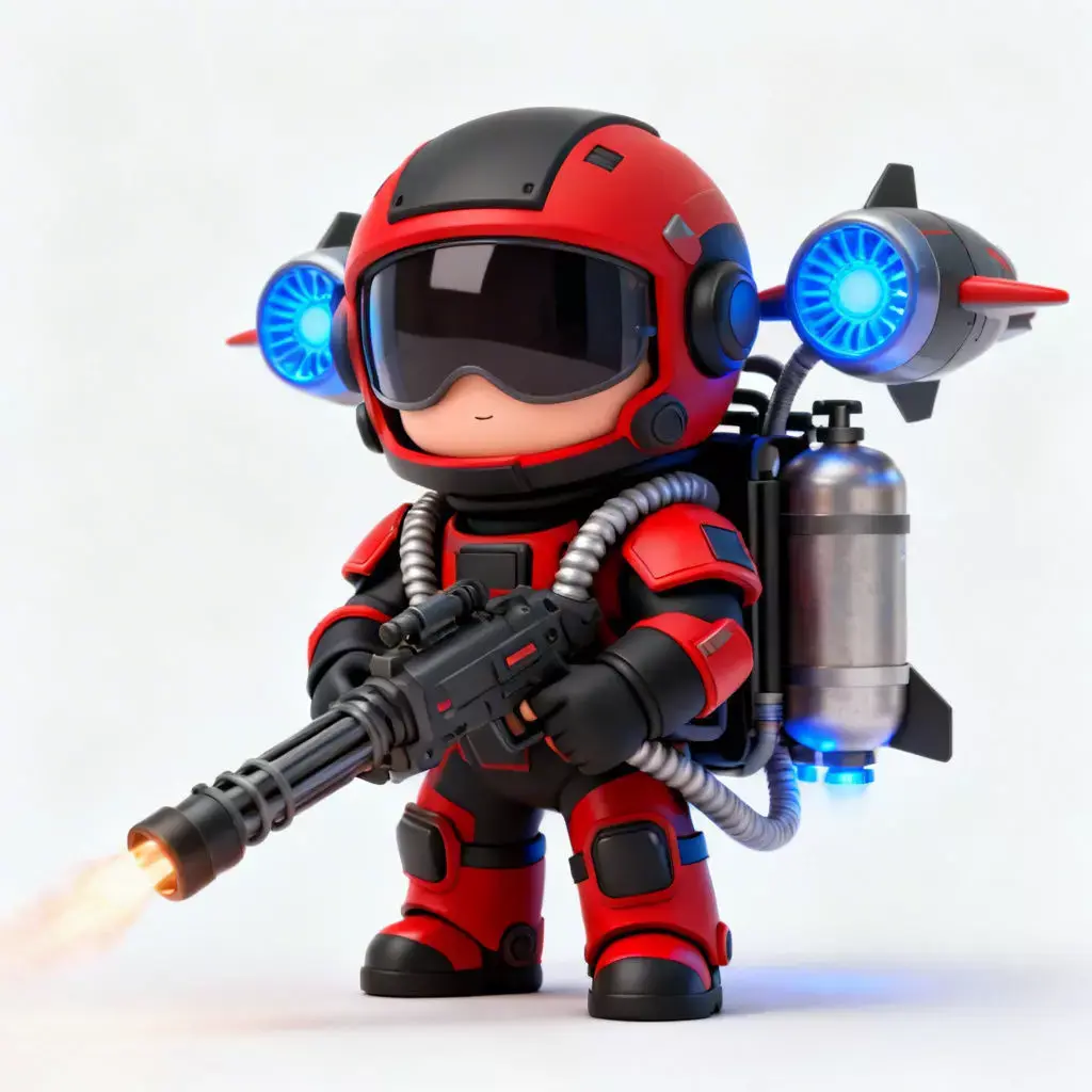 The Ember-Eater Stylized Flame Trooper 3D Model Low-poly 3D model