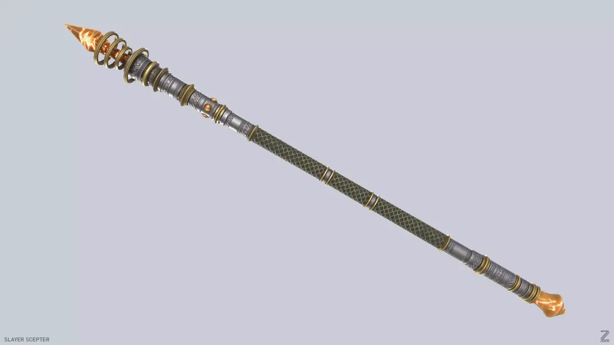 Slayer scepter Low-poly 3D model