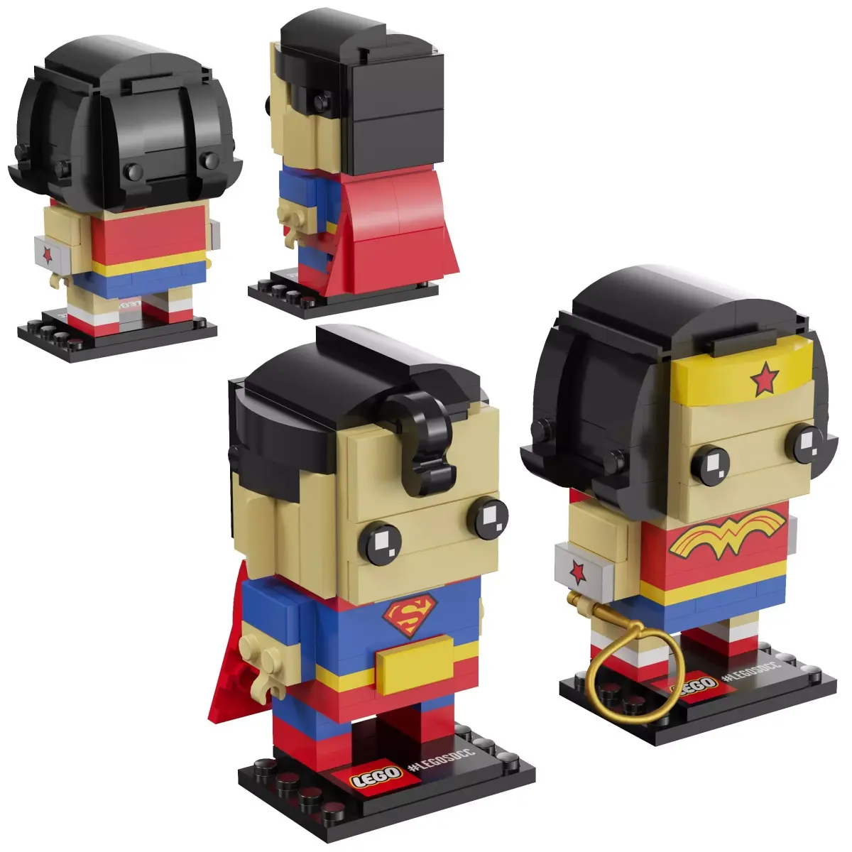 Lego BrickHeadz - 41490 Superman and Wonder Woman 3D model