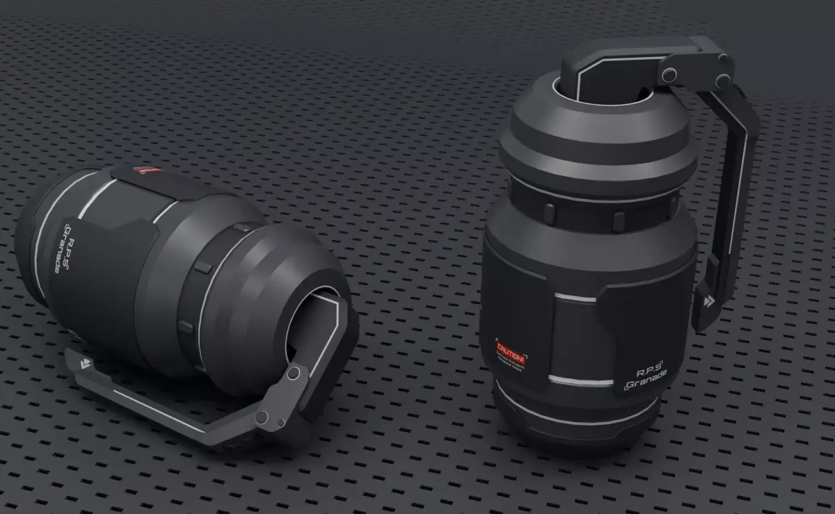 Grenade Game Ready Low-poly 3D model purchase