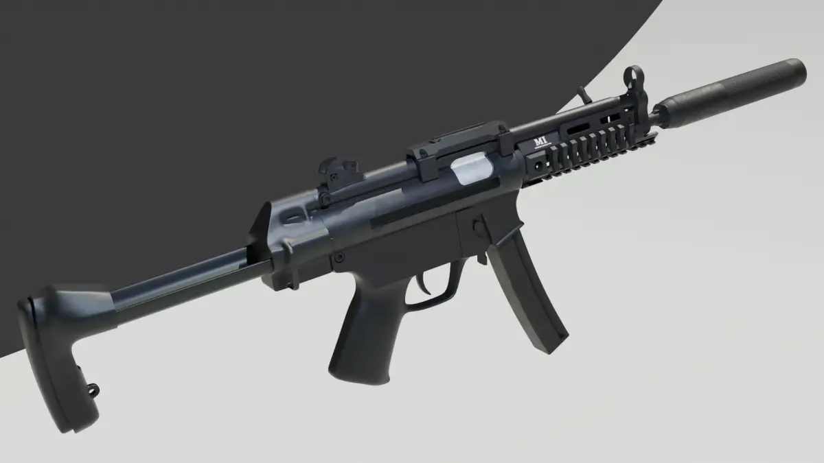 MP5 Hard surface High Poly 3D model