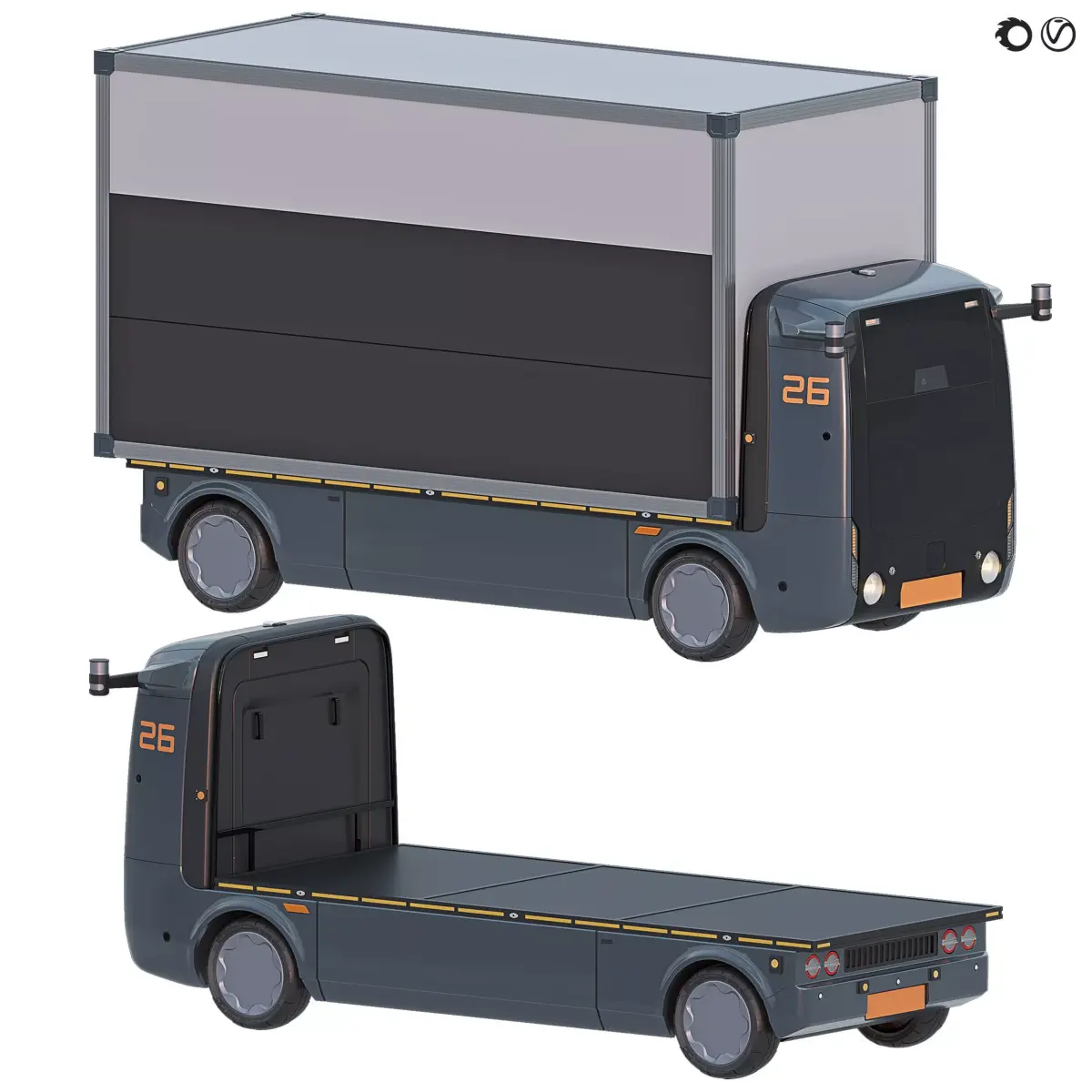 An unmanned cargo transportation platform 3D model