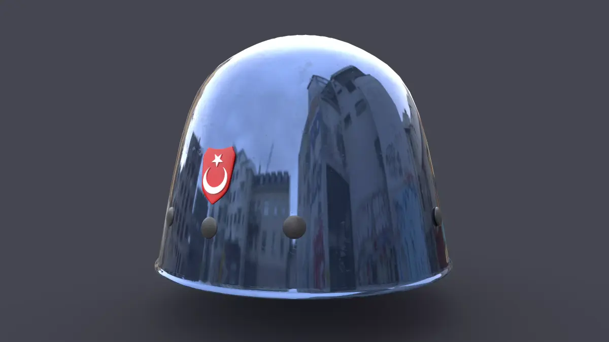 Military Helmet Low-poly 3D model 5