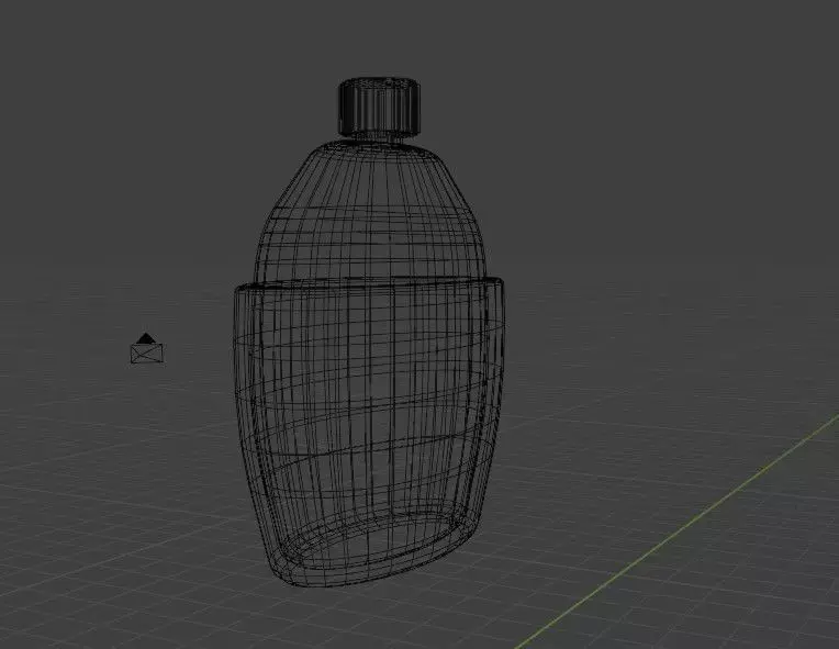 Military Green Water Bottle Game Ready 3D Asset Low-poly 3D model