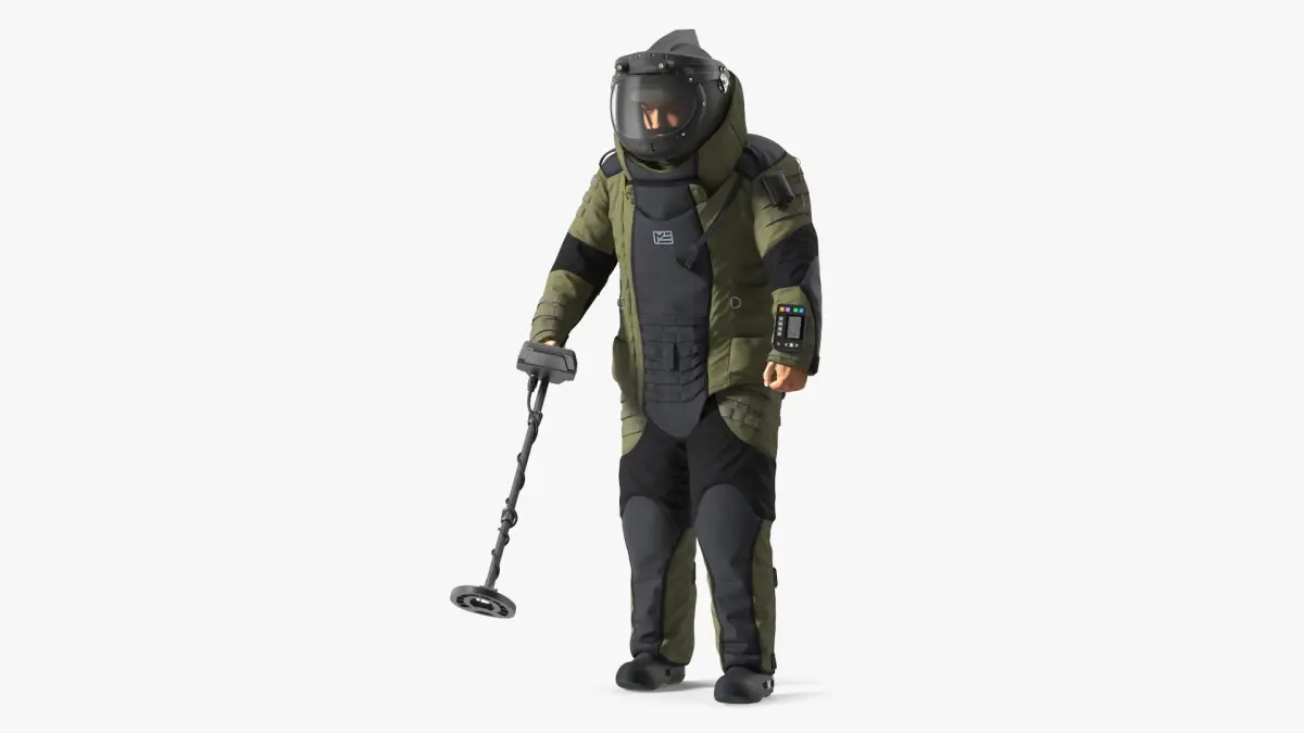 EOD 10 Bomb Suit Metal Detector 3D model