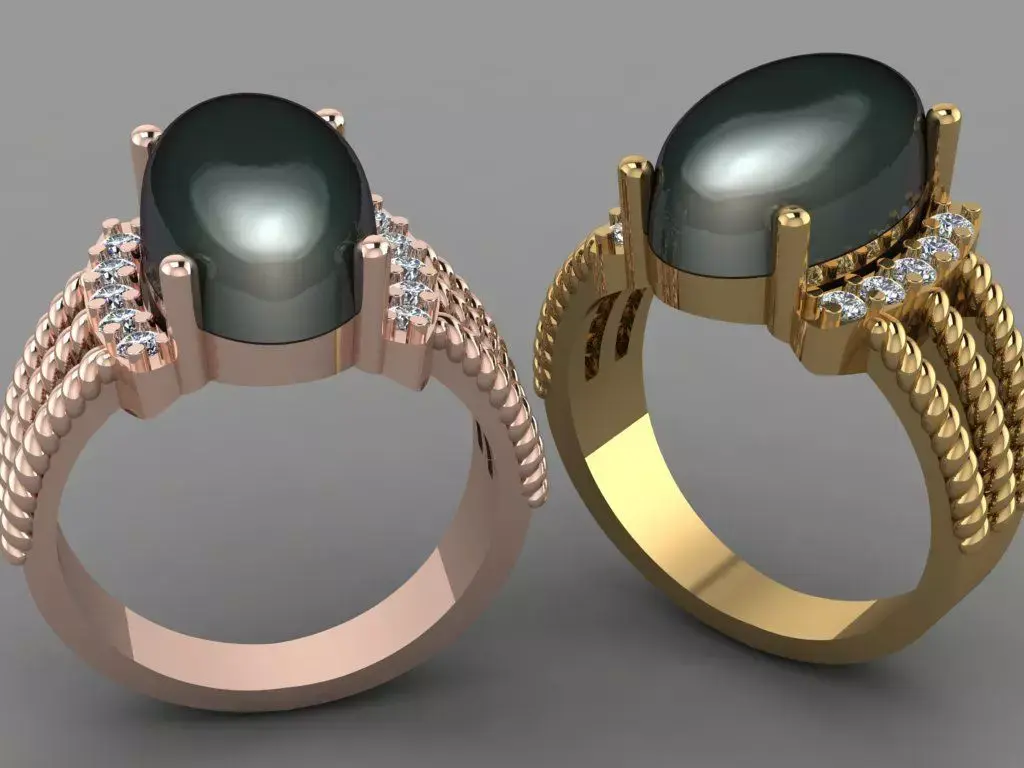Gold ring 3D print model 26