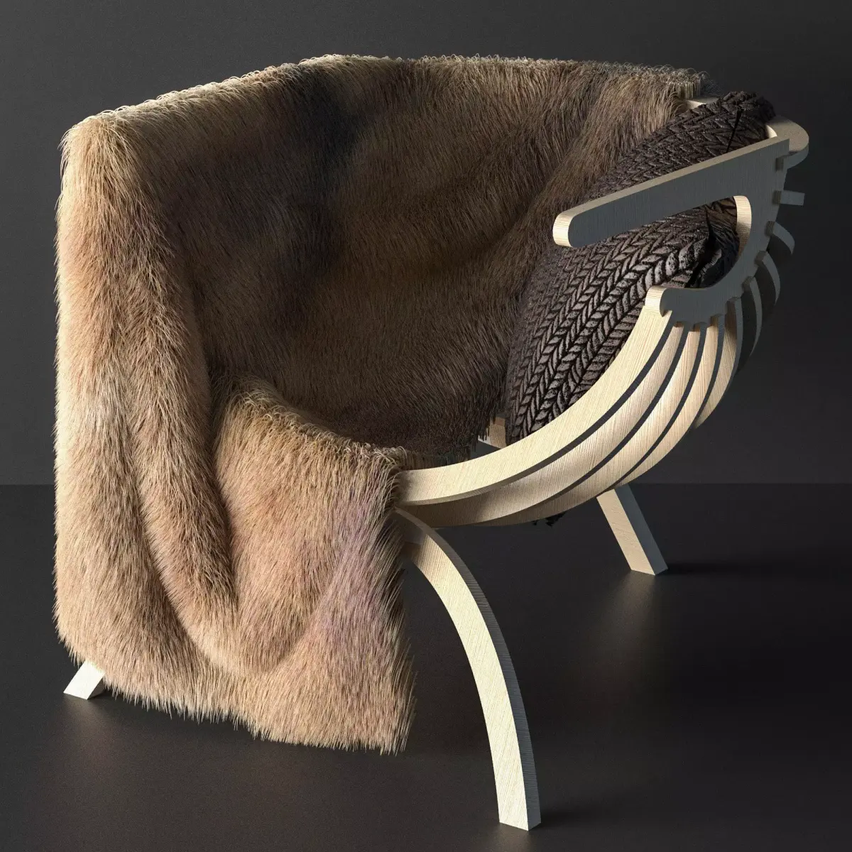 Wood Chair Free 3D model order