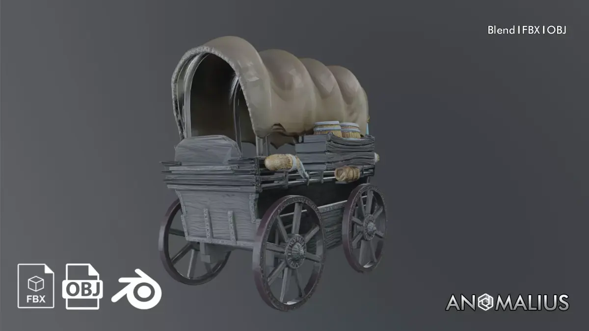 medieval cart 3D model order