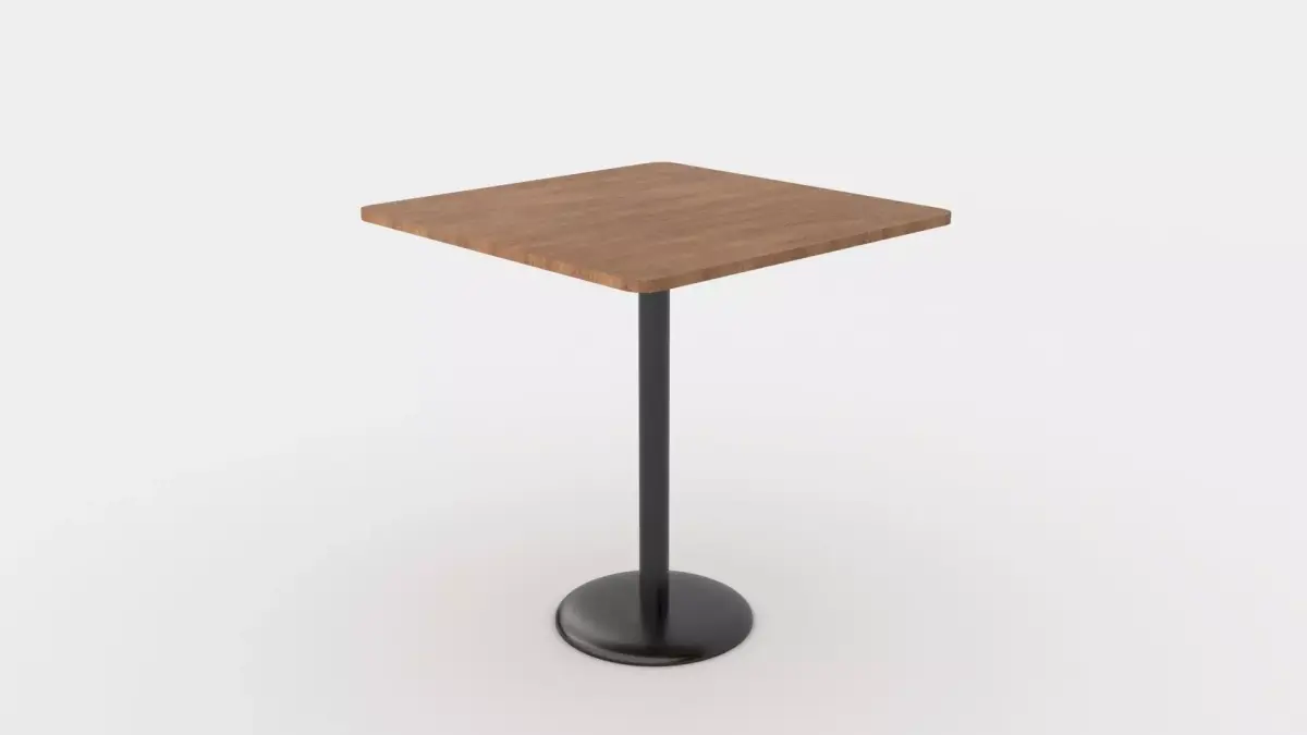 cafe wooden table Free low-poly 3D model