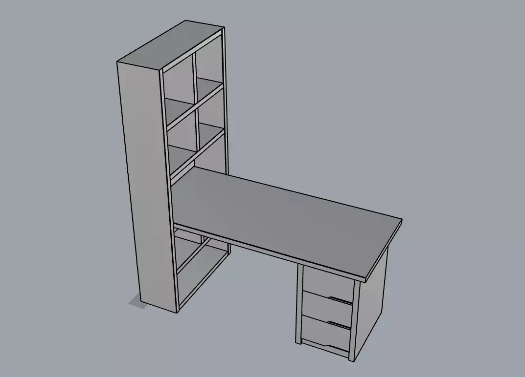 Regular Desk Free 3D model