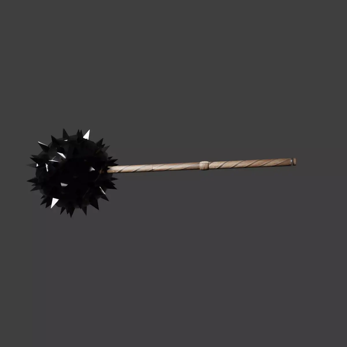 Dark Iron Morning Star Mace 3D model