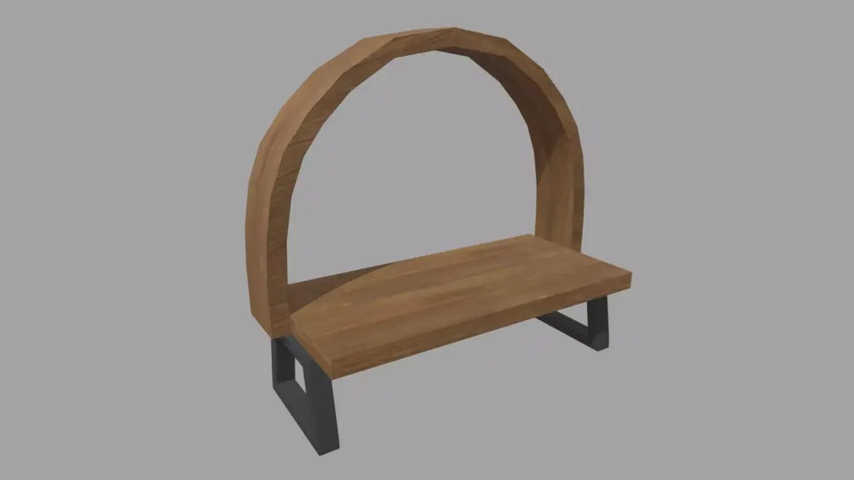 Low Poly Bench 010 Low-poly 3D model