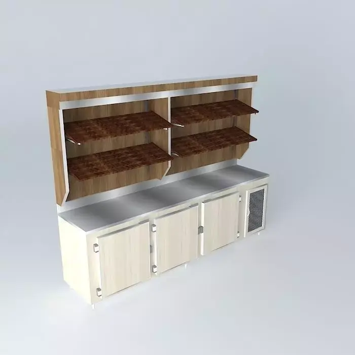 Kit133 Desk and wall niches by Alex Marques Free 3D model
