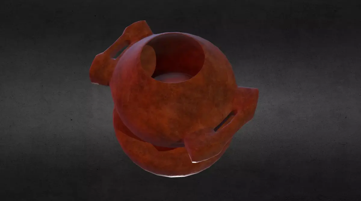 Game Asset - Fine rust vase - Low Poly Low-poly 3D model
