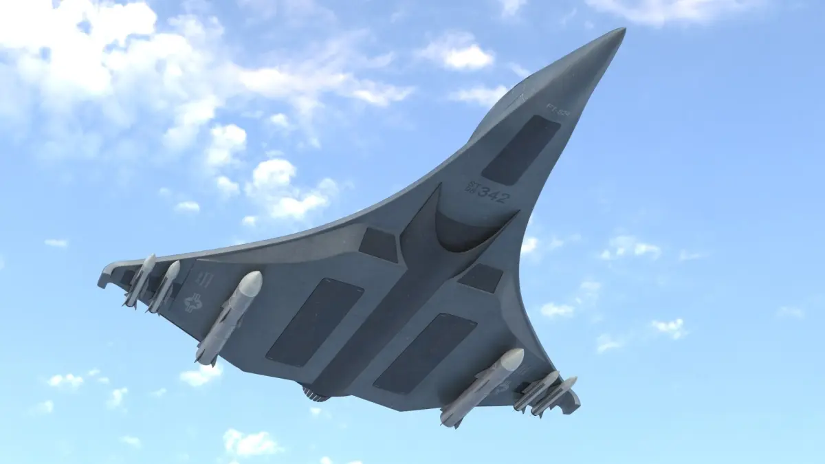 Sci-FI Futuristic Aircraft Fighter Concept 3D model