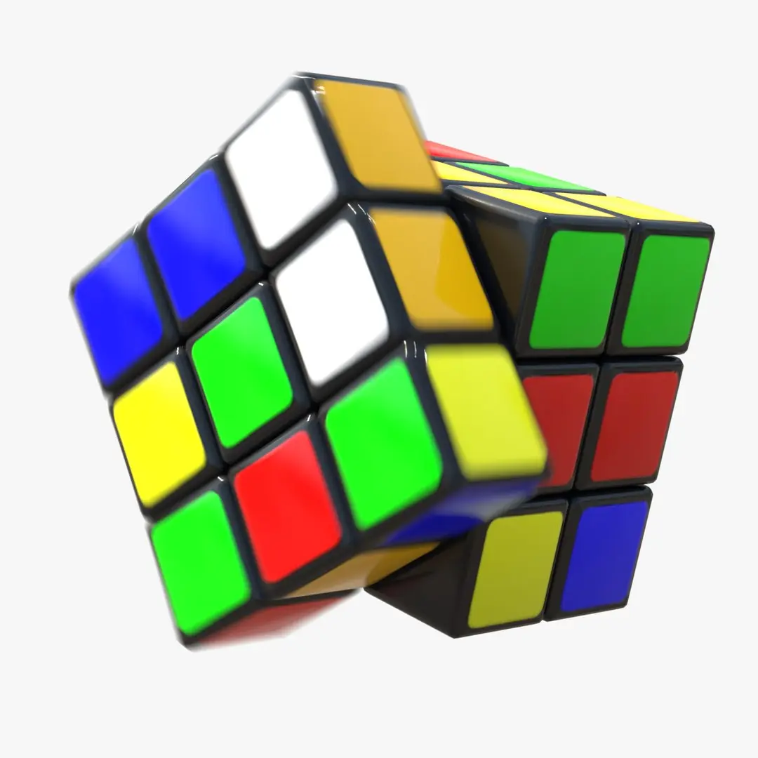 Animated Rubiks Cube 3x3 3D model