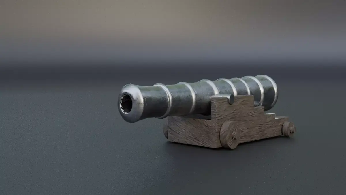 Cannon Low-poly 3D model order