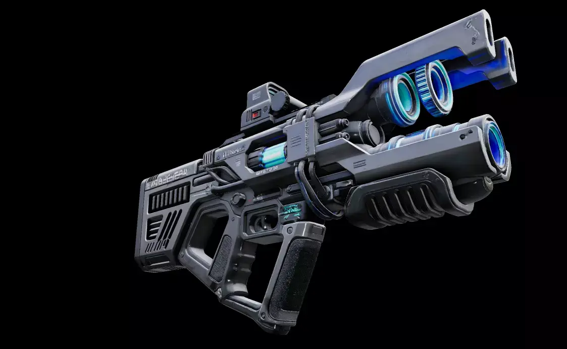 Sci-Fi Plasma Rifle  Low-poly 3D model