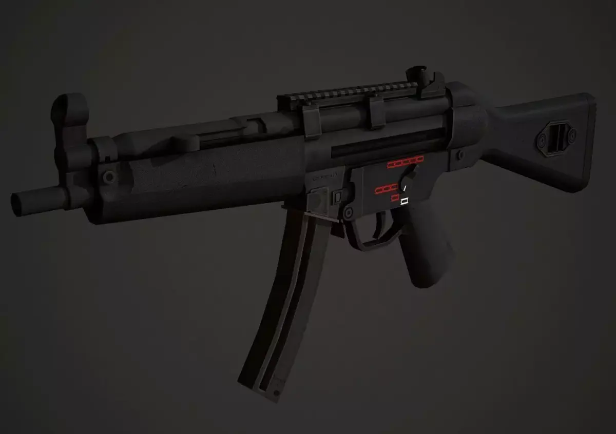 HK Mp5 Low Poly Low-poly 3D model